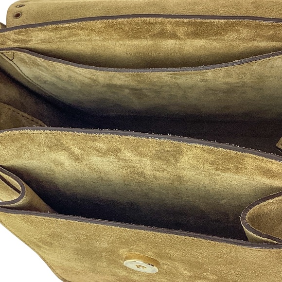 ISABEL MARANT ÉTOILE Mela Eyelet Bag Tan Brown Suede Gold Grommets Handbag Purse - Picture 9 of 10